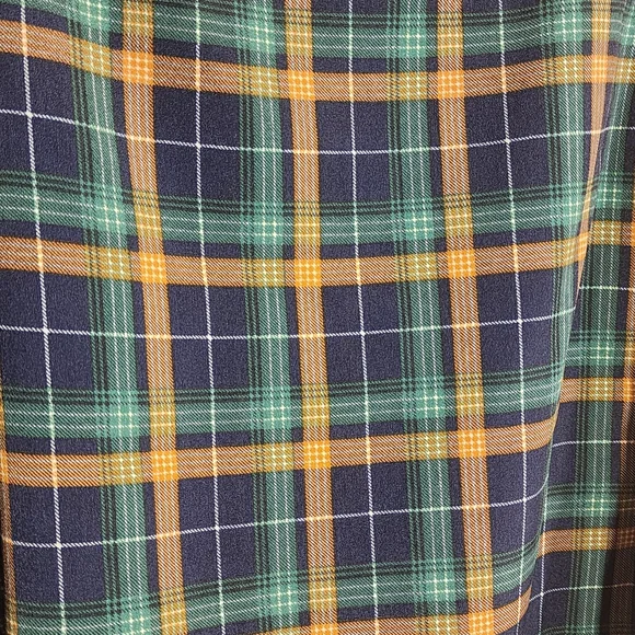 5/$16 💓Plaid Button Up And Skirt Set Blue Green and Yellow Co-ord 2 Piece Set - Picture 8 of 10